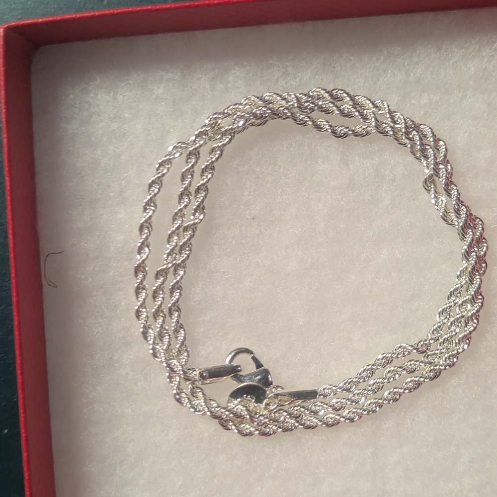 Classic *Silver Necklace, Rope Chain